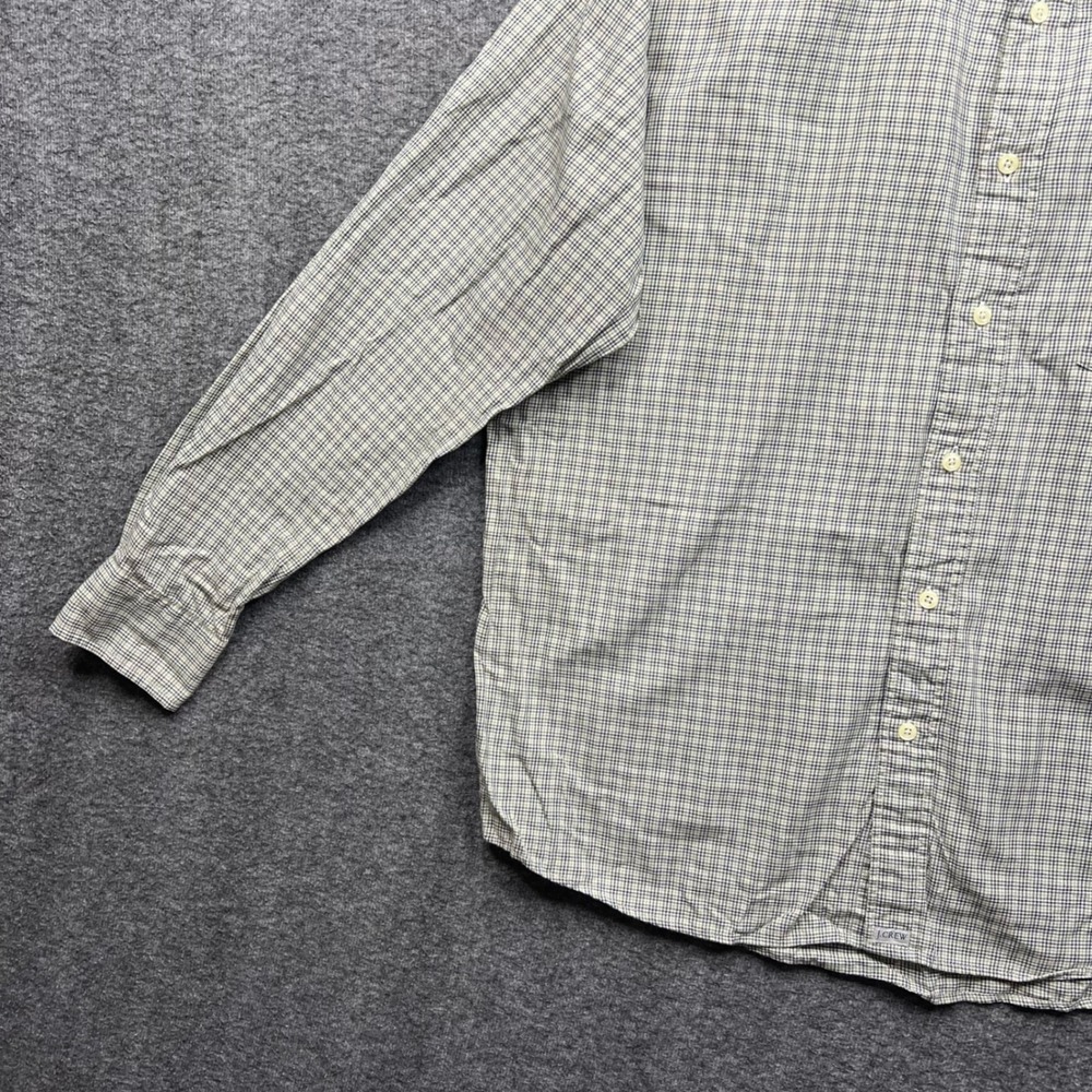 J. Crew Shirt Mens Large Green Tan Plaid Button Down Long Sleeve Cotton - Picture 4 of 16